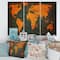 Designart - Ancient Map of The World Africa - Vintage Canvas Wall Art Print